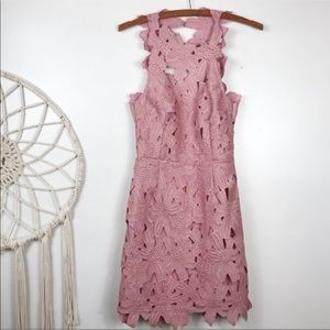 SAYLOR Pink Lace Dress